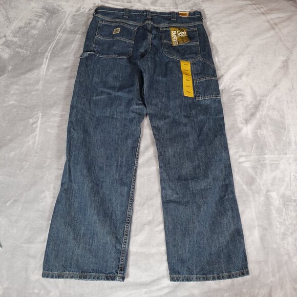 Vintage Lee Carpenter Dungarees Jeans Mens 38x32 Skater Grunge Y2K NEW - Picture 2 of 11
